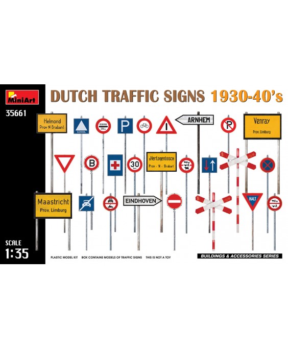 MiniArt DUTCH TRAFFIC SIGNS 1930-40’s. 1/35 MiniArt DUTCH TRAFFIC SIGNS 1930-40’s. 1/35