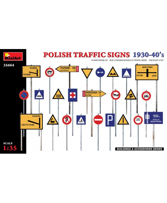 MiniArt modelis POLISH TRAFFIC SIGNS 1930-40’s 1/35 MiniArt modelis POLISH TRAFFIC SIGNS 1930-40’s 1/35