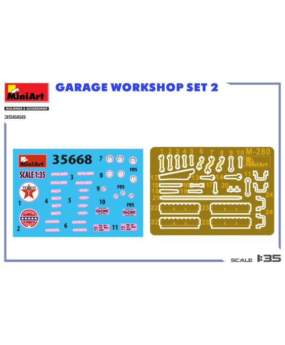 MiniArt GARAGE WORKSHOP SET 2 1/35
