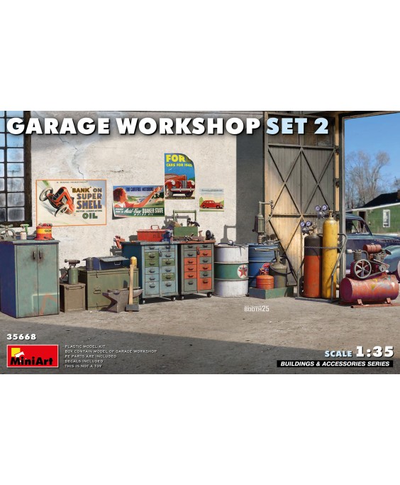 MiniArt GARAGE WORKSHOP SET 2 1/35