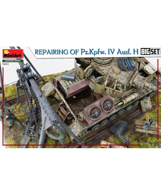 MiniArt modelis Repairing Of Pz.Kpfw. IV Ausf. H. Big set 1/35