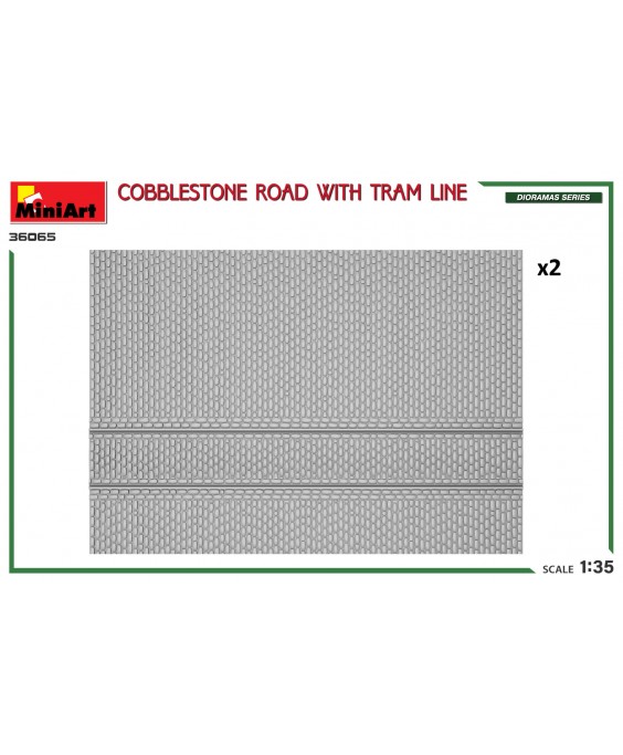 MiniArt COBBLESTONE ROAD WITH TRAM LINE 1/35