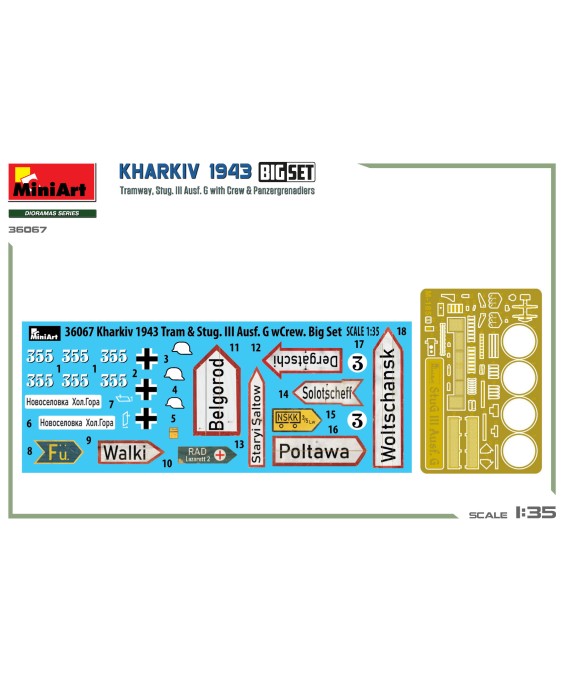 MiniArt rinkinys - Kharkiv 1943: Tram & Stug. III Ausf 1/35