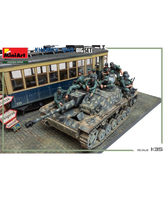 MiniArt rinkinys - Kharkiv 1943: Tram & Stug. III Ausf 1/35