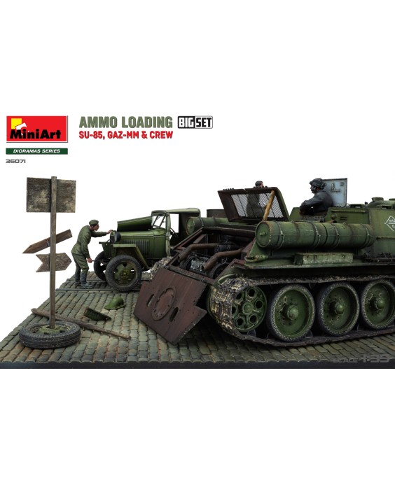 MiniArt AMMO LOADING. SU-85, GAZ-MM & CREW. BIG SET 1/35