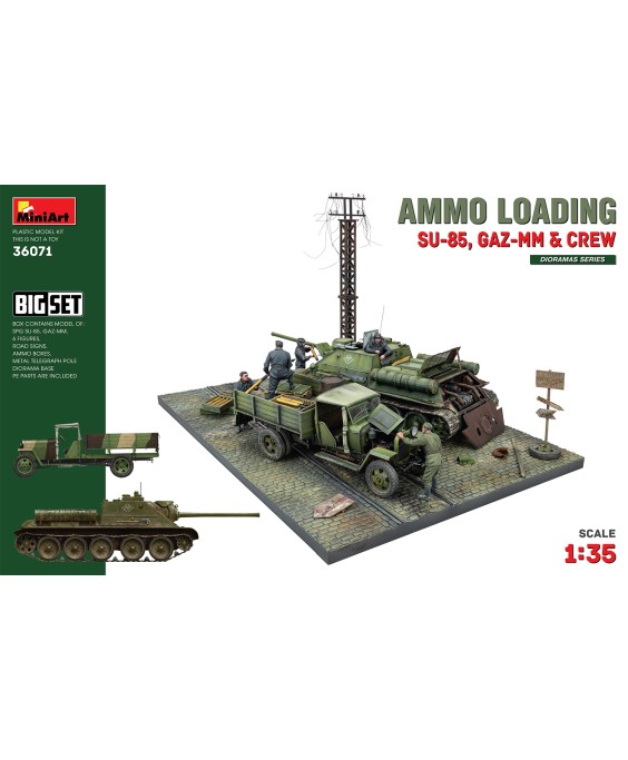 MiniArt AMMO LOADING. SU-85, GAZ-MM & CREW. BIG SET 1/35