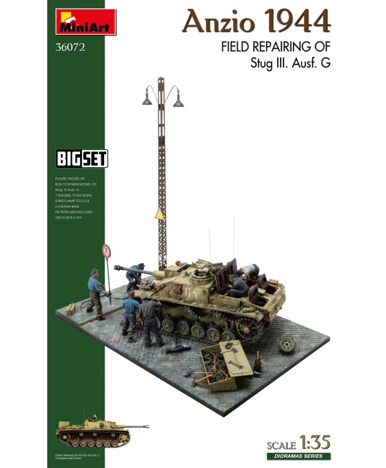 MiniArt Anzio 1944. Field Repairing of Stug III. Ausf. G. BIG SET 1/35