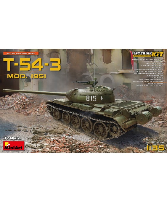 MiniArt modelis T-54-3 Mod. 1951 Interior Kit 1/35