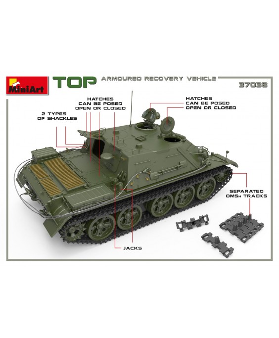 MiniArt modelis TOP Armoured Recovery Vehicle 1/35