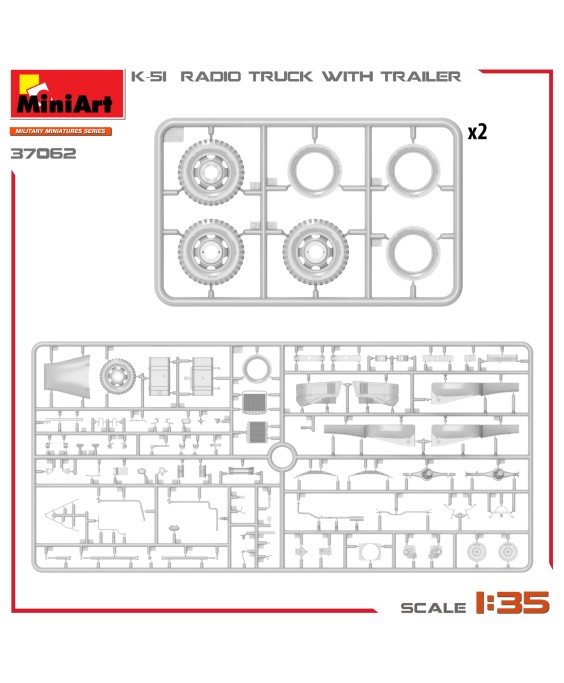 MiniArt modelis K-51 RADIO TRUCK WITH TRAILER 1/35 MiniArt modelis K-51 RADIO TRUCK WITH TRAILER 1/35
