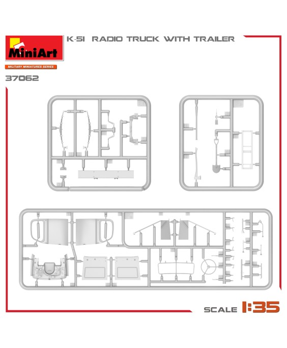MiniArt modelis K-51 RADIO TRUCK WITH TRAILER 1/35 MiniArt modelis K-51 RADIO TRUCK WITH TRAILER 1/35