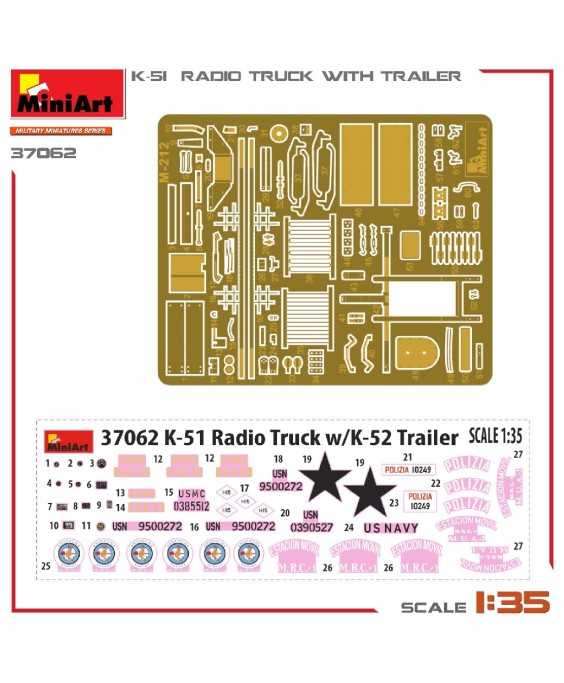 MiniArt modelis K-51 RADIO TRUCK WITH TRAILER 1/35 MiniArt modelis K-51 RADIO TRUCK WITH TRAILER 1/35