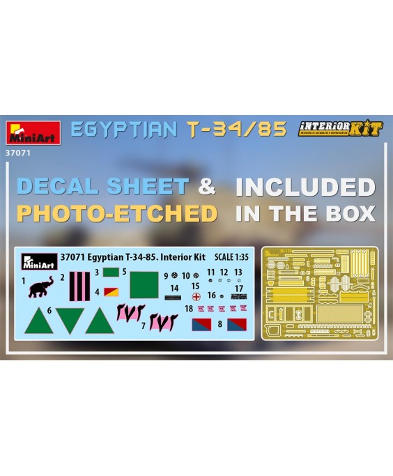 MiniArt modelis Egyptian T-34-85. Interior Kit 1/35
