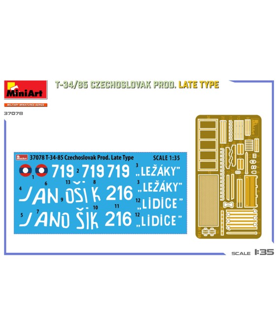 MiniArt T-34-85 Czechoslovak Prod. Late Type 1/35