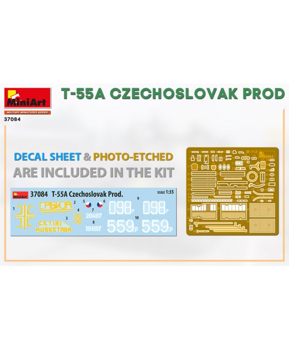 MiniArt modelis T-55A Czechoslovak Prod. 1/35