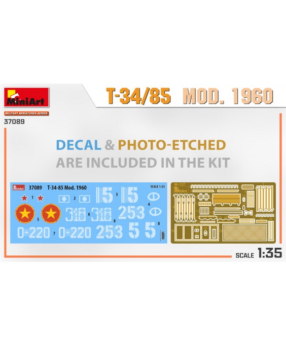 MiniArt modelis T-34-85 Mod.1960 1/35 MiniArt modelis T-34-85 Mod.1960 1/35