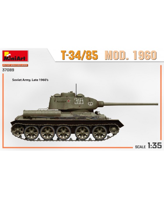 MiniArt modelis T-34-85 Mod.1960 1/35 MiniArt modelis T-34-85 Mod.1960 1/35