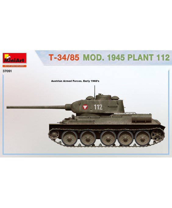 MiniArt modelis T-34/85 Mod. 1945. Plant 112 1/35