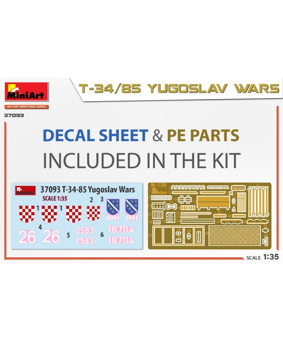 MiniArt modelis T-34/85 Yugoslav wars 1/35