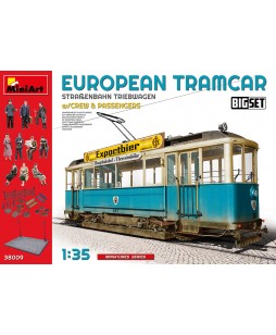 MiniArt modelis EUROPEAN TRAMCAR (StraBenbahn Triebwagen 641) w/CREW & PASSENGERS 1/35