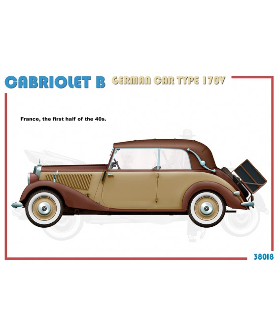 MiniArt modelis Cabriolet B German Car Type 170V 1/35
