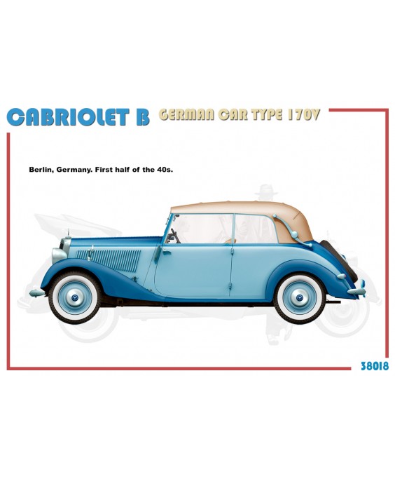 MiniArt modelis Cabriolet B German Car Type 170V 1/35