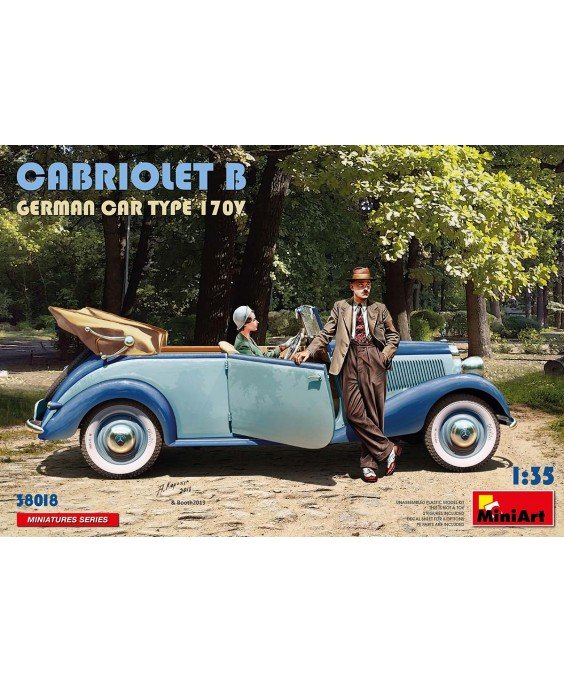 MiniArt modelis Cabriolet B German Car Type 170V 1/35