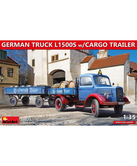 MiniArt modelis German  truck L1500S w/Cargo trailer 1/35
