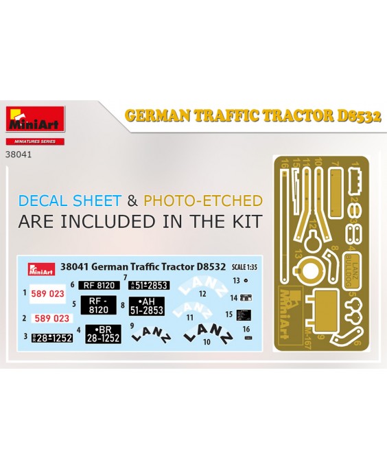 MiniArt modelis  German Traffic Tractor D8532 1/35