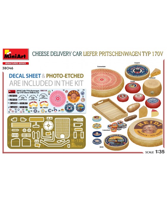 MiniArt CHEESE DELIVERY CAR LIEFER PRITSCHENWAGEN TYP 170V 1/35