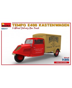 MiniArt modelis TEMPO E400 KASTENWAGEN 3-WHEEL DELIVERY BOX TRACK 1/35