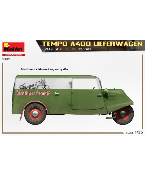 MiniArt modelis Tempo A400Lieferwagen. Vegetable delivery van. 1/35