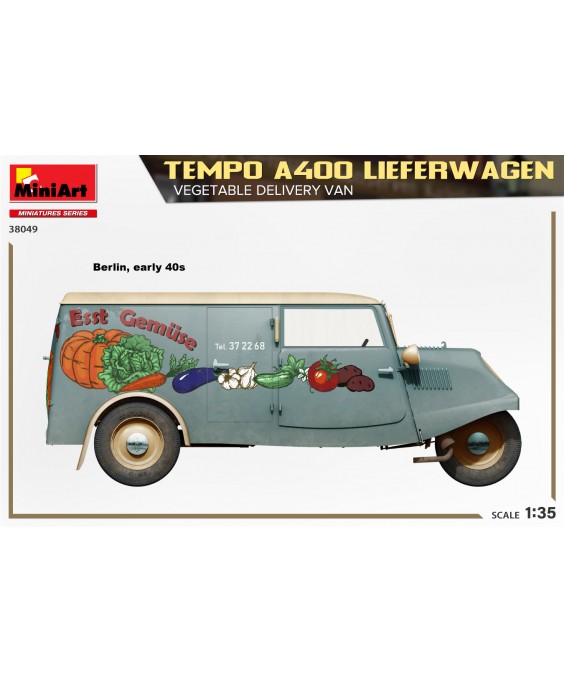 MiniArt modelis Tempo A400Lieferwagen. Vegetable delivery van. 1/35