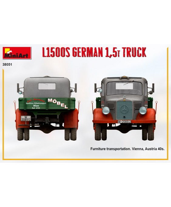 MiniArt modelis L1500S German 1,5t Truck 1/35 MiniArt modelis L1500S German 1,5t Truck 1/35