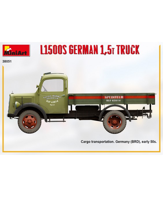 MiniArt modelis L1500S German 1,5t Truck 1/35 MiniArt modelis L1500S German 1,5t Truck 1/35