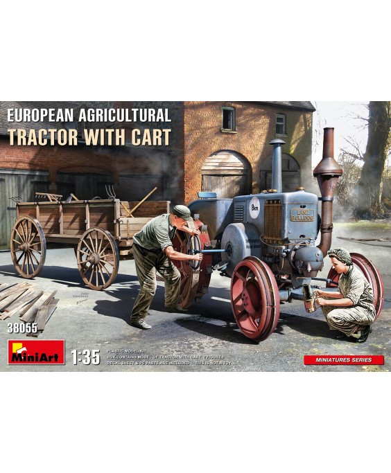 MiniArt modelis EUROPEAN AGRICULTURAL TRACTOR WITH CART 1/35