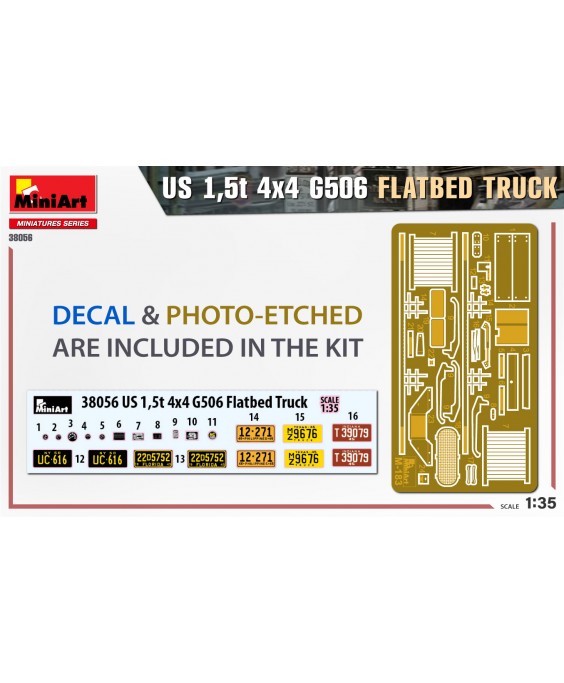 MiniArt modelis US 1.5t 4x4 G506 flatbed truck 1/35