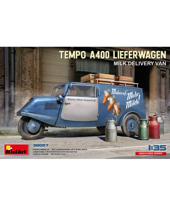 MiniArt modelis TEMPO A400 LIEFERWAGEN. MILK DELIVERY VAN 1/35
