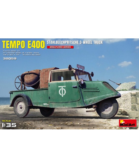 MiniArt modelis Tempo E400 Stahlblechpritsche 3- wheel truck 1/35