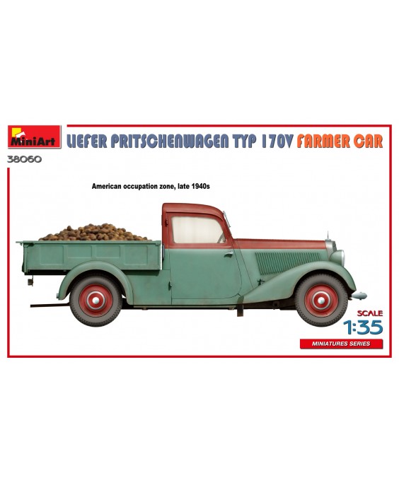 MiniArt modelis LIEFER PRITSCHENWAGEN TYP 170V FARMER CAR 1/35