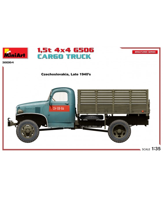 MiniArt modelis 1,5t 4×4 G506 CARGO TRUCK 1/35