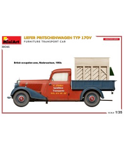 MiniArt modelis LIEFER PRITSCHENWAGEN TYP 170V. FURNITURE TRANSPORT CAR 1/35