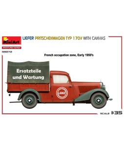 MiniArt LIEFER PRITSCHENWAGEN TYP 170V WITH CANVAS 1/35