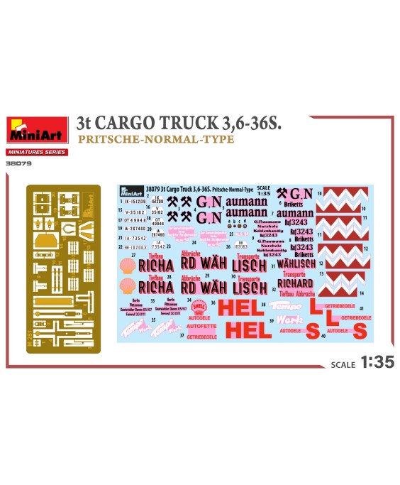 MiniArt 3t CARGO TRUCK 3,6-36S. PRITSCHE-NORMAL-TYPE 1/35
