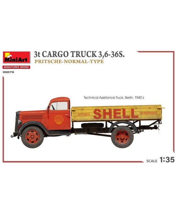 MiniArt 3t CARGO TRUCK 3,6-36S. PRITSCHE-NORMAL-TYPE 1/35