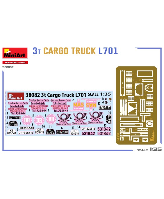 MiniArt 3T CARGO TRUCK L701 1/35