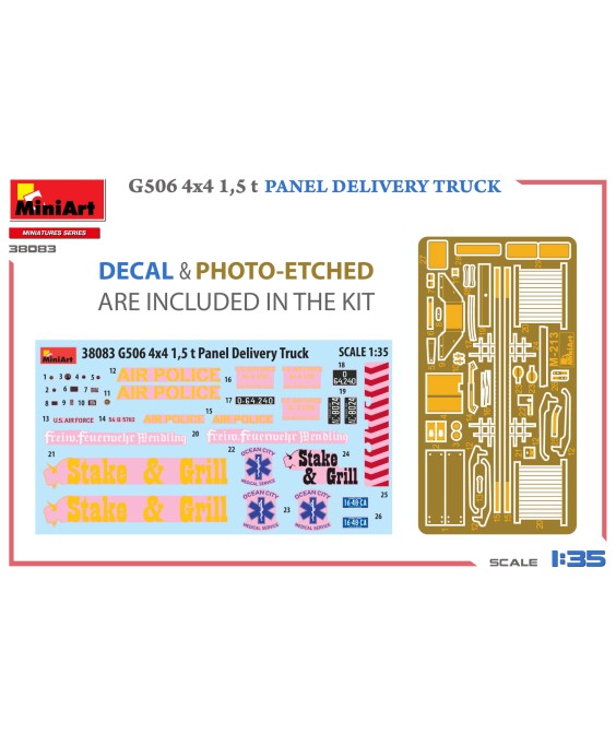 MiniArt modelis G506 4х4 1,5 t PANEL DELIVERY TRUCK 1/35 MiniArt modelis G506 4х4 1,5 t PANEL DELIVERY TRUCK 1/35