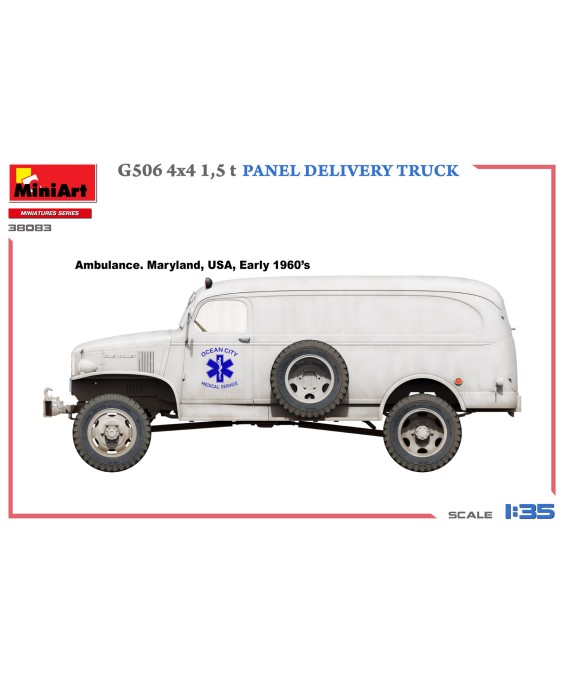 MiniArt modelis G506 4х4 1,5 t PANEL DELIVERY TRUCK 1/35 MiniArt modelis G506 4х4 1,5 t PANEL DELIVERY TRUCK 1/35
