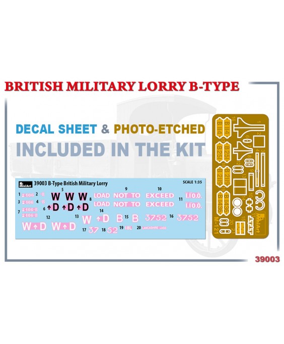 MiniArt modelis British Military Lorry B-Type 1/35