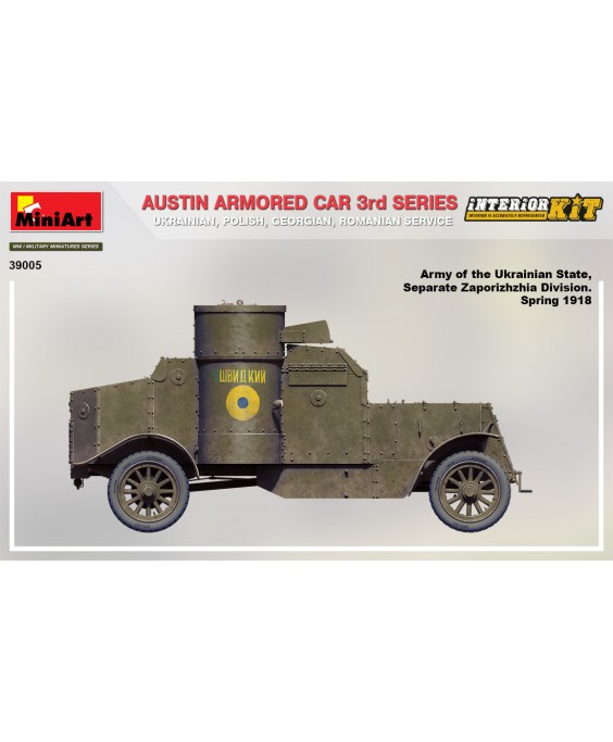 MiniArt modelis Austin Armored Car 3rd Series: Ukrainian, Polish,  Georgian, Romanian Service. Interior Kit 1/35